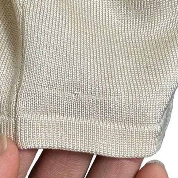Ann Taylor thin beige sweater 100% silk size SP. A604 - Picture 4 of 6